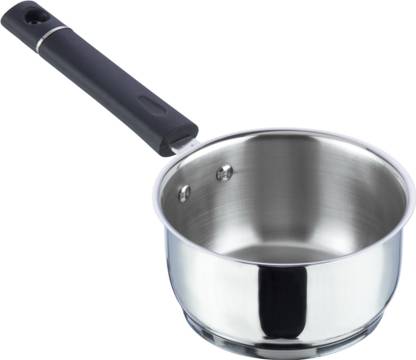 VINOD Capsule Bottom Stainless Steel Saucepan Without Lid Silver Sauce Pan 16 cm diameter 1.5 L capacity