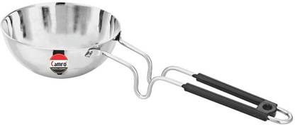 Camro Heavy TADKA PAN with Unbreakable Long Handle & Bakelite Grip (12 No.) Tadka Pan 12 cm diameter 0.3 L capacity