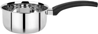 WEKTU Stainless Steel Sandwich Bottom Saucepan Sauce Pan 16 cm diameter 1.6 L capacity Sauce Pan 16 cm diameter 1.6 L capacity