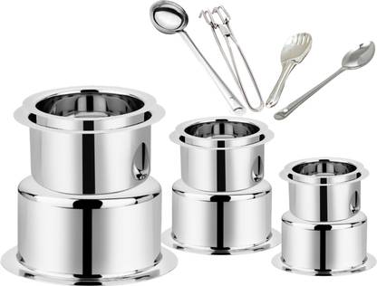 Bleaf Tope Set 0.5 L, 0.75 L, 1 L, 1.25 L, 1.5 L, 1.75 L, 2 L, 2.25 L, 2.5 L capacity 16 cm, 17 cm, 18 cm, 19 cm, 20 cm, 21 cm, 22 cm, 23 cm, 24 cm diameter