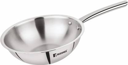 BERGNER Tripro Triply Induction Bottom Wok 3.1 L capacity 24 cm diameter