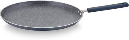 PRABHA Ceramic Non Stick Marble Coating Pizza Tawa, Dosa Tawa, Maker Pan with Handle Flat Pan 28 cm diameter 0.9 L capacity