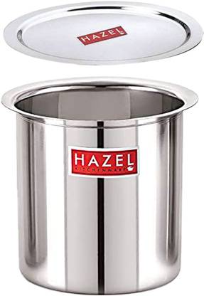 HAZEL Steel Milk Pot with Lid Stainless Steel Milk Boiler Container Milk Boiling Tope Set with Lid 1.8 L capacity 16 cm diameter