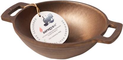 Aarogyam Aarogyam Round Loha Kadai Pan Kadhai 18 cm diameter 1 L capacity