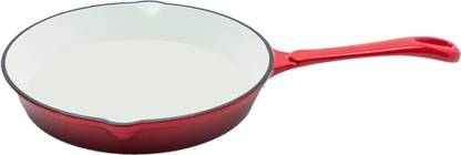 The Better Home Rustic Series Cast Iron Cookware (25cm) | Enamel Coated Iron Deep Frying Pan Appachatty 1.5 L capacity 25 cm diameter