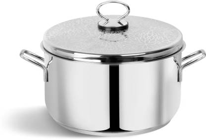Pradeep Champion Sandwich Bottom (SANO) with SS Design Cook Pot 22 cm diameter 4.3 L capacity with Lid