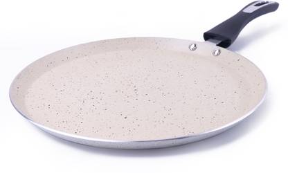 Home-pro Granite Non-Stick Dosa Tawa 24cm /Induction Base with Stylist Handle /Off white Tawa 24 cm diameter