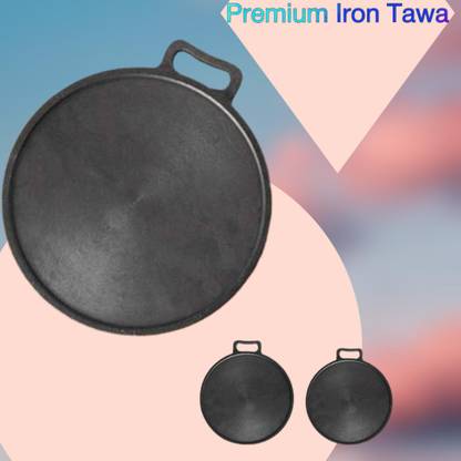 Ignero IRON DOSA TAWA FLAT DESIGN Black 176 Tawa 26 cm diameter