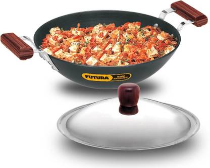 Hawkins Deep-Fry Pan, (IAD375S) Kadhai 29 cm diameter with Lid 3.75 L capacity