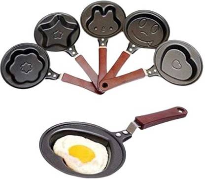 PMB SALES Mini Egg Frying Pan Designer Omelette Pan Breakfast Pancake Maker Fry Pan 10 cm diameter 0.2 L capacity
