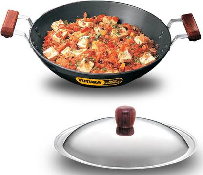 Hawkins Deep-Fry Pan, (AD25S) Kadhai 26 cm diameter with Lid 2.5 L capacity