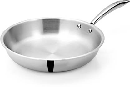 Doniv Titanium Triply Stainless Steel Fry Pan 24 cms Fry Pan 24 cm diameter with Lid 1.8 L capacity