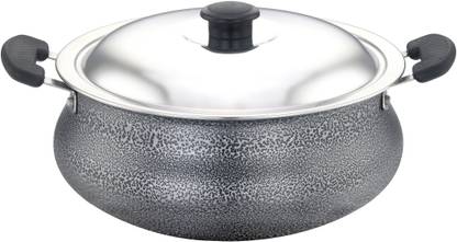 Sowbaghya Nonstick Biriyani Pot with SS Lid - 2Ltr Handi 2 L with Lid