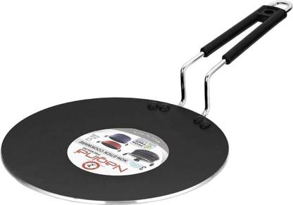 NAGINA COOKWARE Aluminium Tawa with induction bottom & Insulated Handle Tawa 22 cm diameter