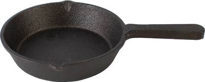 The Better Home Pre Seasoned Cast Iron Non Stick Induction Frying Pan 6 Inch Fry Pan 15.3 cm diameter 0.3 L capacity