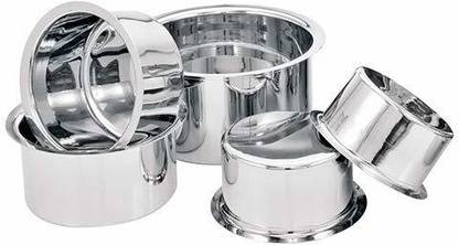 RBGIIT SS_102 Cooking Pathiram Cookware Set Steel Bowl Bhagona Donga Tapeli Ahrudh Tope Tope Set 0.55 L, 0.85 L, 1.2 L, 1.5 L, 2 L capacity 23 cm, 21.2 cm, 18.5 cm, 17 cm, 14.5 cm diameter