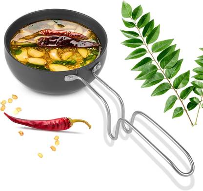 Urbanware Tadka Mini Fry Dal Chicken French Fries Spice Heating Chowka Kadai Cooking Tadka Pan 12 cm diameter 0.3 L capacity