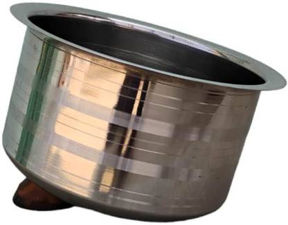 Lalit Stainless Steel Pateli/Tope Tope with Lid 2 L capacity 21.5 cm diameter