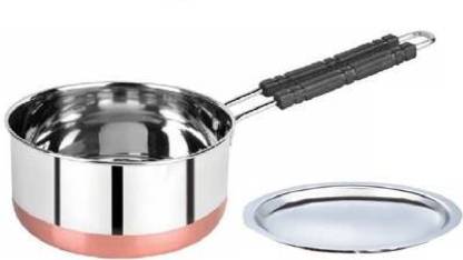 Sonanshi COPPER SAUCE PAN WITH LID Sauce Pan 16 cm diameter with Lid 1.9 L capacity