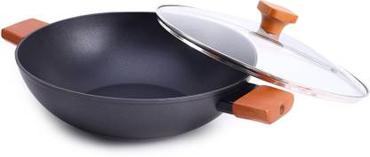 WONDERCHEF Caesar Forged Kadhai 28 cm diameter with Lid 3.7 L capacity