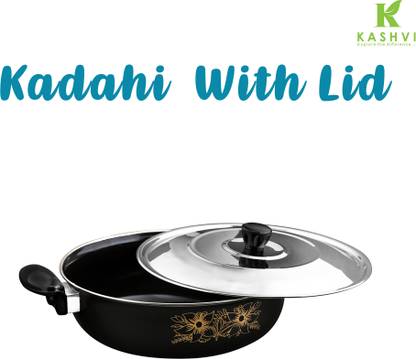 Cook Pro Premium Kadahi Kadhai 26 cm diameter with Lid 3.5 L capacity