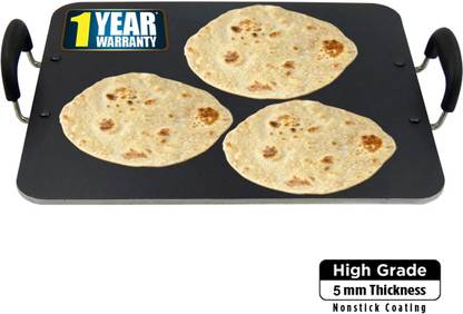 iBELL PT3833 5mm Non-Stick Aluminium Rectangle Chapati/Roti/Pathiri/Dosa Tawa Tawa 37.5 cm diameter