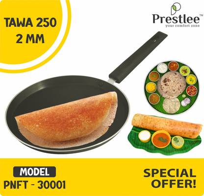 Sabari Prestle PNFT-30001 Non-Stick Coated Cookware Set/Tawa/Fry Pan Tawa/Flat Dosa Pan Tawa 25 cm diameter