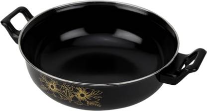 global shine Hard Anodized Kadhai 3.5 litre 27cm Diameter, Induction bottom cookware kadhai Kadhai 27 cm diameter 3.5 L capacity
