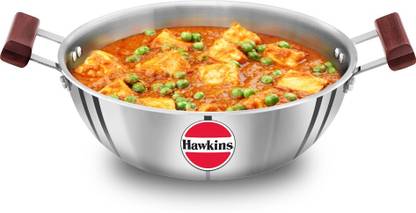 Hawkins Stainless Steel Deep-Fry Pan, (SSK40) Kadhai 28 cm diameter 4 L capacity