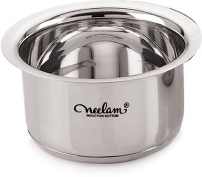 NEELAM Stainless Steel 16 22G Induction Bottom Tope 4.7 L capacity 28 cm diameter