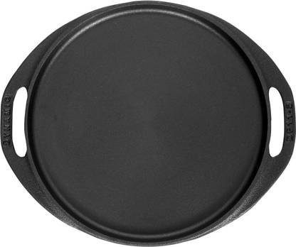 dynamic cookwares Dynamic Cookwares Pre Seasoned Even Matt Finish Cast Iron Dosa Tawa 11 Inch Tawa 28 cm diameter