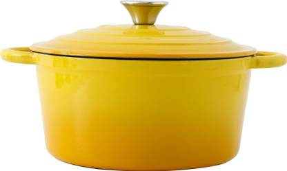 The Better Home Cast Iron Heavy Duty Cooking | Oven Safe Induction Compatible | Family Size Dutch Oven with Lid 3.5 L capacity 24 cm diameter