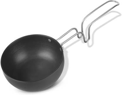 Urbanware Essential Iron Tadka Pan/Fry Pan with Steel Handle Tadka Pan 12 cm diameter 0.4 L capacity