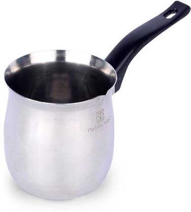 The Indus Valley Stainless Steel Small Turkish Coffee Maker/Warmer with Bakelite Handle - Tea Pot 9.5 cm diameter 0.65 L capacity
