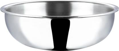 VINOD Platinum Triply Stainless Steel Extra Deep Tasla 1.5 L capacity 20 cm diameter