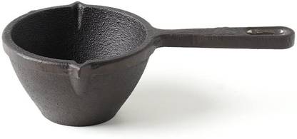 The Indus Valley Pre-Seasoned Cast Iron Vaghar/Baghar for Frying Dal/Spices - 5 inch Tadka Tadka Pan 12.7 cm diameter 0 L capacity