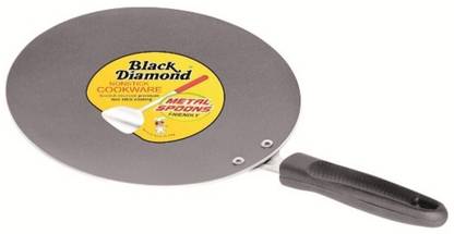 Black Diamond नॉन स्टिक फ्लैट तवा 25 cm काला तवा 25 cm डायमीटर