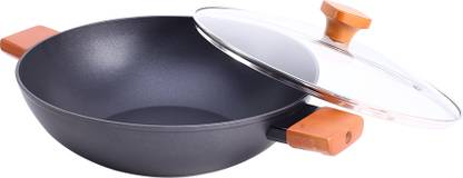 WONDERCHEF Caesar Forged Kadhai 24 cm diameter with Lid 2.7 L capacity