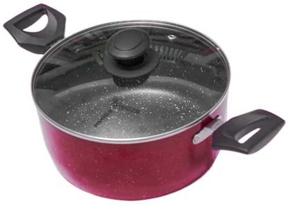 DAIFORT Non-Stick Coated Cake Pot with Glass Lid & Double Side Bakelite Handle, Cake Pot 20 cm diameter 2.3 L capacity with Lid