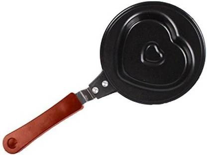 Right Traders Healthy Nonstick Stainless Steel Frying Pan Eco Fry Pan Skillet Heart (Multicolor) - (Pack of 1) Tawa 8 cm diameter with Lid
