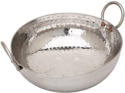 KARMBHUMI SS45 Kadhai 34 cm diameter 4.5 L capacity