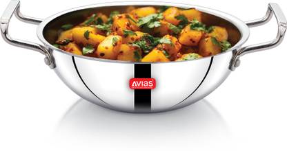 AVIAS AVI3 Triply Kadai without Lid Kadhai 26 cm diameter 3.25 L capacity