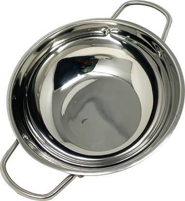 Rock Tawa Rock Tawa Stainless Steel Kadhai/Kadai| 3000ml Kadhai 26 cm diameter 3 L capacity