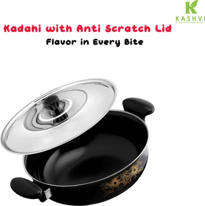 Cook Pro Best Cookware set Kadhai 26 cm diameter with Lid 3.5 L capacity