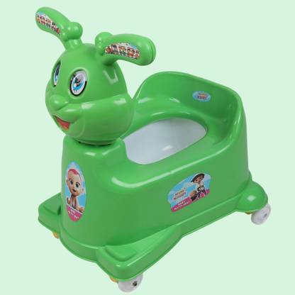 Toyexpress 3 in 1 Scooter Rider Style Baby Potty Seat with Wheels and Removable Tray with cover for Kids, Comfortable soft plastic handle bar Potty Seat