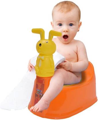 Nabhya Small Size Teddy Face Style Toilet Trainer Baby Potty Seat With Closing LID ( For 6-12 Month Kids) Potty Seat