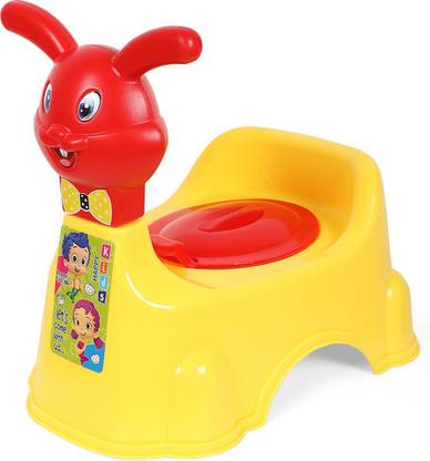 Nabhya 2 In 1 Rabbit Face Toilet Trainer Baby Potty Seat Cum Baby Seat Face with Removable Bowl & Closing Lid Potty Seat