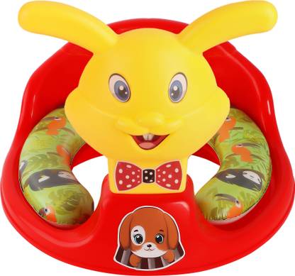 Nabhya Toilet Trainer Soft Cushion Baby Potty Seat With Rabbit Handle And Back Support Potty Seat