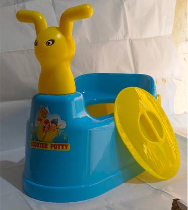 Maxwell Toilet Trainer Baby Potty Seat Cartoon Face with Removable Tray & Closing Lid Potty Seat