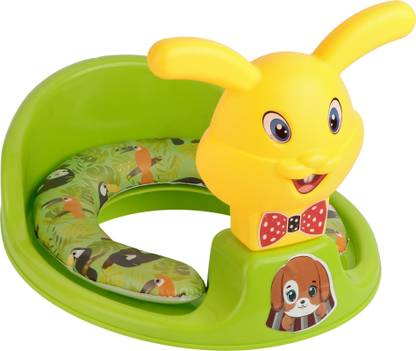 Nabhya Toilet Trainer Soft Cushion Seat With Rabbit Handle And High Back Support Potty Seat